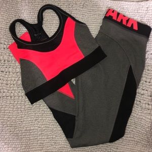 IVY PARK Grey/Pink Mesh Colorblock Set
